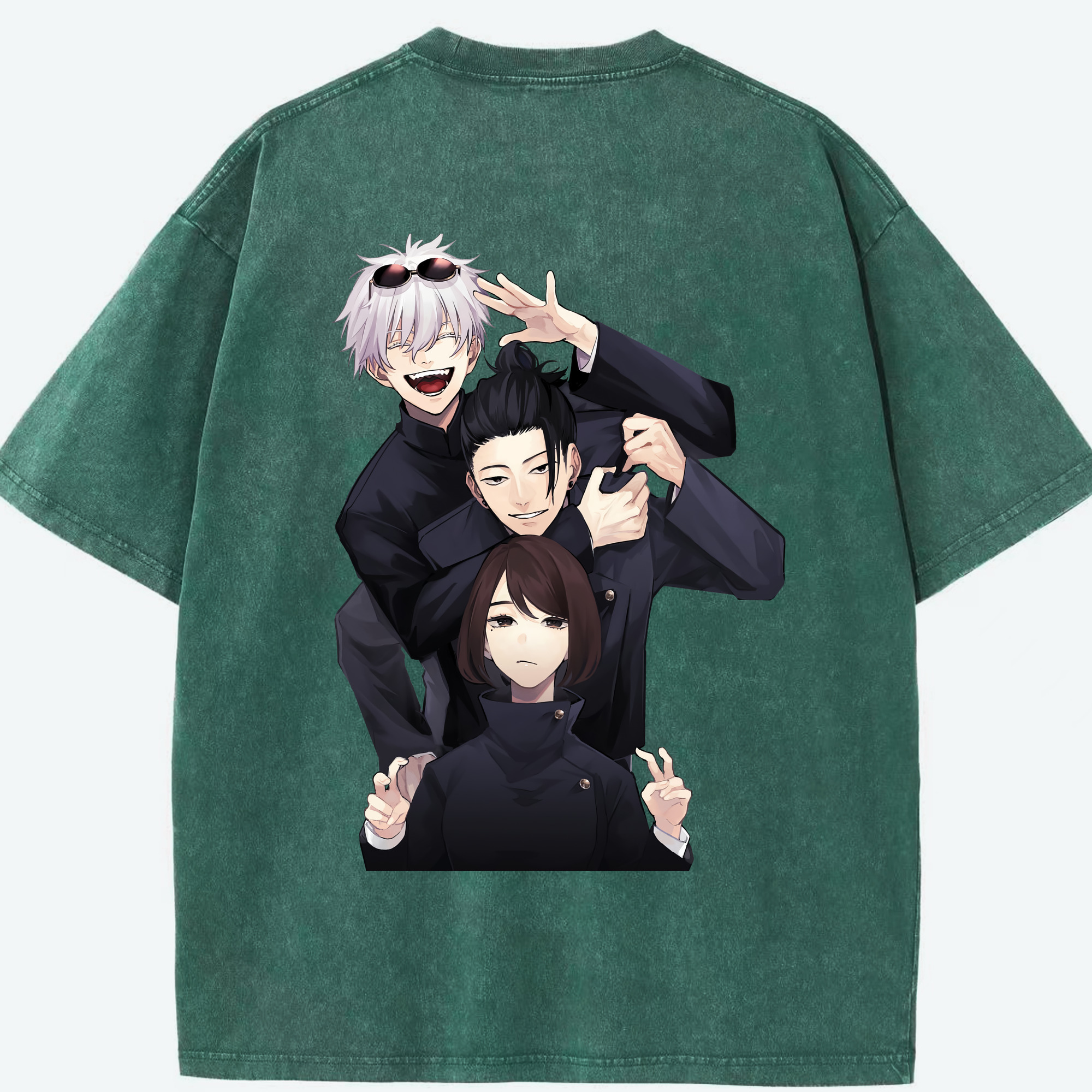 （画像用） 呪術廻戦 Jujutsu Kaisen 綿100% ヴィンテージ風 半袖Tシャツ（背面プリント）